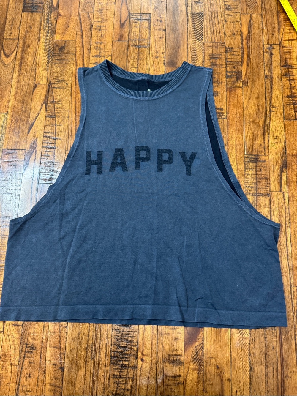 Spiritual Gangster Black "HAPPY" Muscle Tank size XS/S